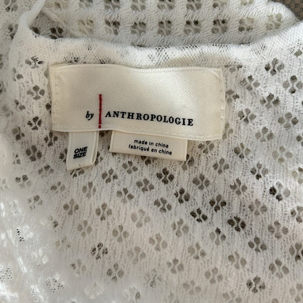 Anthropologie White Lace Poncho - Picture 7 of 9